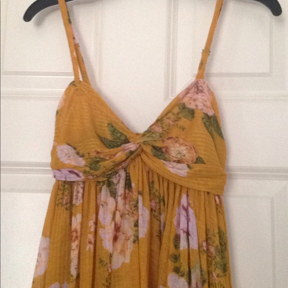 *SOLD NWT Free People Yellow Floral Tunic - Picture 2 of 6
